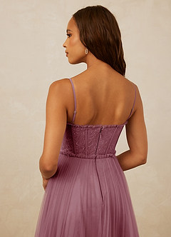 Christian Siriano Bridal for Azazie 1015 Final Sale Vintage Mauve A-Line Lace Tulle Dress image2