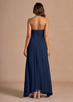 Nahla Navy Allover Pleated Maxi Dress image2