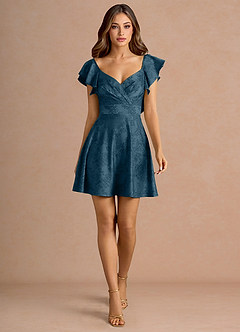 Abito Corto Nero Marino Leilani image4