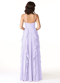 Azazie Peyton Bridesmaid Dresses Lilac A-Line Ruched Chiffon Dress image2