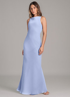 Azazie Allettie Bridesmaid Dresses Ice Mermaid Chiffon Dress image3