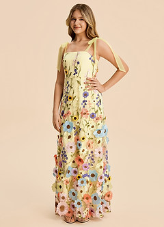 front Azazie Leigh Junior Formal Dress