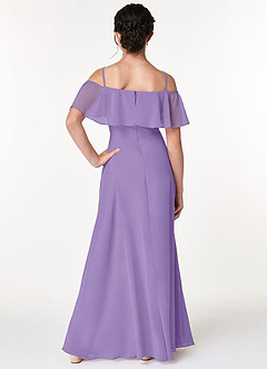 Azazie Maggie Junior Tahiti A-Line Off the Shoulder Chiffon Dress image2