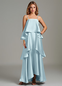 bridesmaid dresses asymmetrical hem Azazie Azalea with one shoulder strap 11/15/25 Beige Boucle Short Sleeve Estilo:Con hendidura