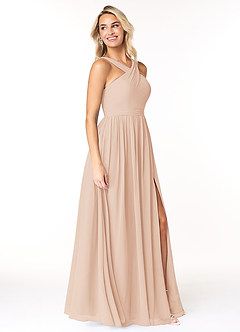 Azazie Elvira Bridesmaid Dresses English Rose A-Line Pleated Chiffon Dress image8