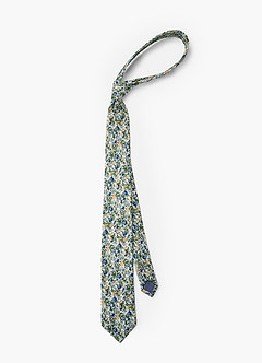 front Men's Cotton Floral Tie
