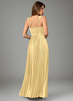 Azazie Avenelle Robes de demoiselle d'honneur Robe Trapèze en Satin extensible Corset Beurre image2