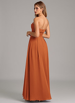 Azazie Lucienne Bridesmaid Dresses Cinnamon A-Line Strapless Chiffon Convertible Dress image2