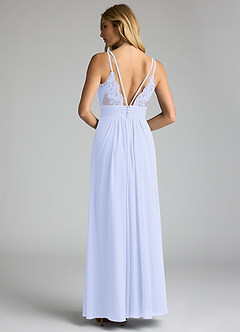 Azazie Maren Allure Bridesmaid Dresses Lavender A-Line V-Neck Lace Chiffon Dress image5