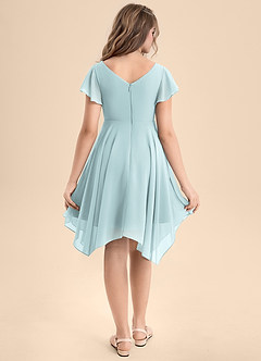 Azazie Janeaurelia Junior Mist A-Line Pleated Chiffon Dress image2