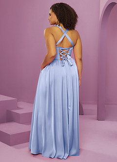 Barbie ♥ Azazie Bridesmaid Dresses Ice A-Line with Pockets Stretch Satin Dress image14