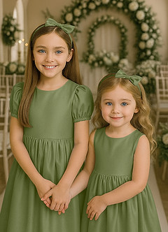 front Junior Bridesmaid Satin Headband