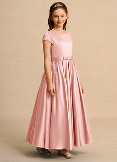 Azazie Bunny Girl Jurken voor bloemenmeisjes Baljurk Jurk van Kant Rozet image5