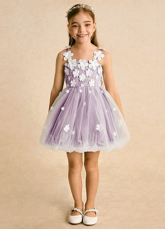 Azazie Teacup Flower Girl Klänningar Klänning Balklänning i Tyll Spets image4
