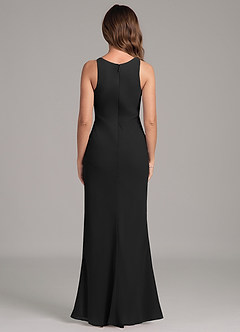 Azazie Allettie Bridesmaid Dresses Black Mermaid Chiffon Dress image2
