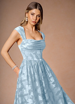 Hazel Powder Blue Pleated Maxi Dress image6