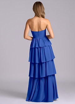 Azazie Faye Jurken voor bruidsmeisjes Jurk van Chiffon met A-Lijn Sweetheart Halslijn Koningsblauw image7