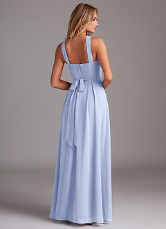 Azazie Dixie Bridesmaid Dresses Ice A-Line Halter Pleated Chiffon Dress image2
