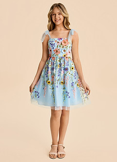 front Azazie Opal Junior Formal Dress