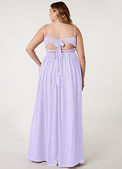 Azazie Zeya Vestidos de madrinha de casamento Vestir Lilás de Chiffon de Linha A com Plissado image7