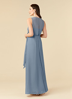 Azazie Marchioness Mother of the Bride Dresses Twilight A-Line Scoop Pleated Chiffon Dress image4