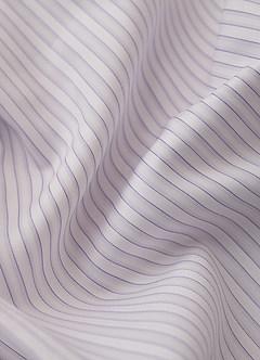 front Aiden Soft Lavender 100% Cotton Non-Iron Striped Dress Shirt