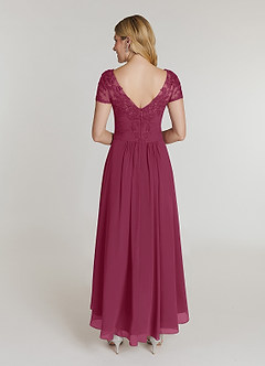 Azazie Thais Kleider für die Brautmutter A-Linie Spitze Chiffon Kleid Maulbeerrot image2