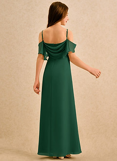 Azazie Pippy Girls Formal Flower Girl Dresses Dark Green A-Line Sweetheart Neckline Chiffon Dress image2