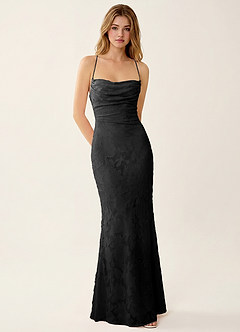 Natasha Black Jacquard Corset Mermaid Summer Dress image5