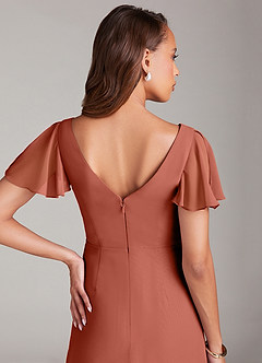 Azazie Soren Bridesmaid Dresses Clay A-Line Ruched Chiffon Dress image7