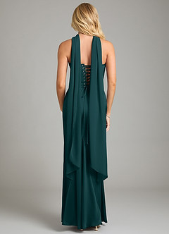 Azazie Sorrel Bridesmaid Dresses Pine Mermaid Strapless Stretch Satin Convertible Dress image9