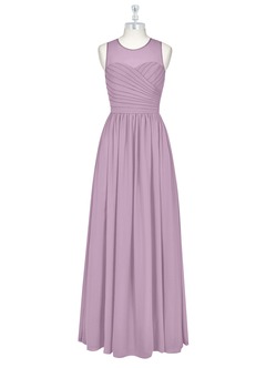 Azazie Nina Bridesmaid Dresses Wisteria A-Line Pleated Chiffon Dress image6
