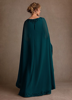 Azazie Artemisia vestidos de madre de la novia Vestido de Pino de Gasa de Corte Recto con Encaje image3