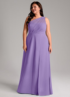 Azazie Phaedra Bridesmaid Dresses Tahiti A-Line One Shoulder Chiffon Dress image16