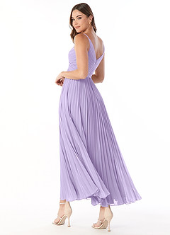 Azazie Raychelle Bridesmaid Dresses Lilac A-Line V-Neck Chiffon Dress image4