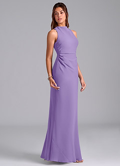 Azazie Evadne Bridesmaid Dresses Tahiti A-Line Pleated Chiffon Dress image4