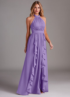 Azazie Avary Bridesmaid Dresses Tahiti A-Line Pleated Chiffon Dress image5