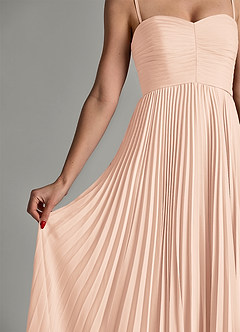 Azazie Chiana Final Sale English Rose A-Line Strapless Chiffon Dress image7
