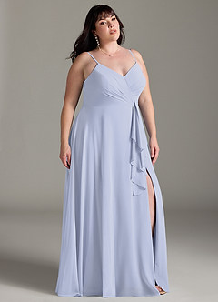 Azazie Akita Bridesmaid Dresses Lavender A-Line Chiffon Dress image3