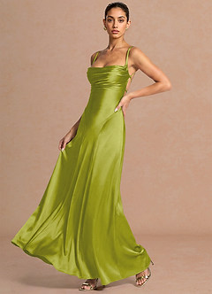 Muirgen Lemon Green Maxi Dress image4