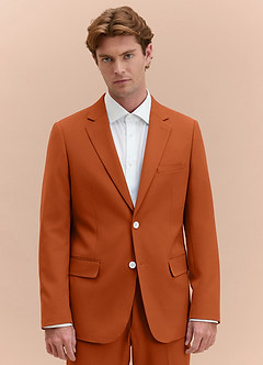 front James Naranja Quemada Chaqueta de traje