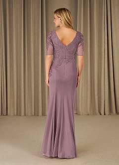 Azazie Ivanna Mother of the Bride Dresses Dusty Rose Mermaid Lace Dress image2