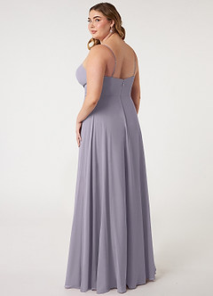 Azazie Emerald Bridesmaid Dresses Fog A-Line Ruffled Chiffon Dress image19