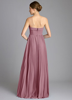 Azazie Mariana Bridesmaid Dresses Vintage Mauve A-Line Strapless Chiffon Dress image5