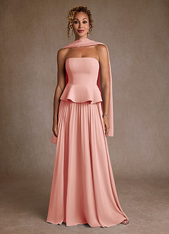 Azazie Josabeth Schlussverkauf A-Linie Plissee Chiffon Kleid Smaragd image5