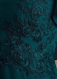 Azazie Frieda Mother of the Bride Dresses Pine A-Line Applique Chiffon Dress image6