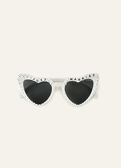 front Gafas de sol Pearl Heart listas para la foto
