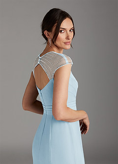 Azazie Blanchett Final Sale Sky Blue Mermaid Sequins Chiffon Dress image6