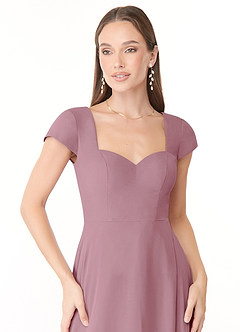 Azazie Hainsly Bridesmaid Dresses Vintage Mauve A-Line Sweetheart Neckline Chiffon Dress image5