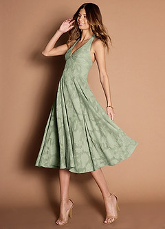 Soraya Pistachio Midi Dress image2